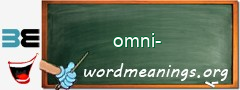 WordMeaning blackboard for omni-